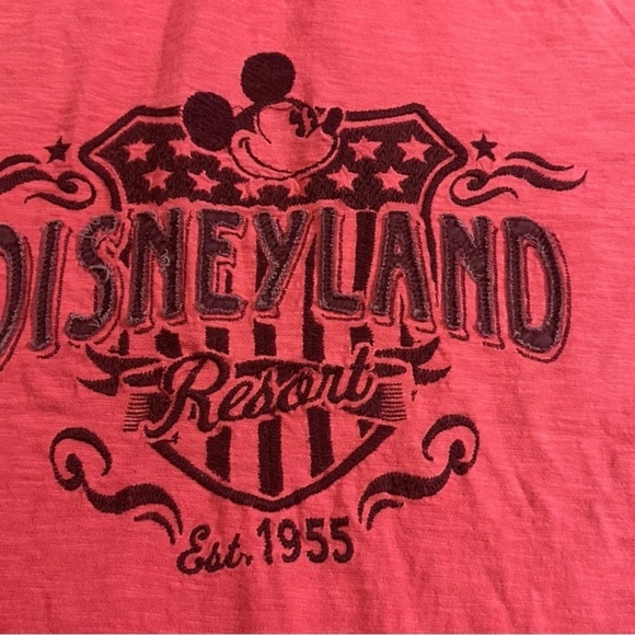 Disneyland Disney Parks Red Coral Pullover Hooded Lightweight Shirt Mickey Mouse - Picture 5 of 5